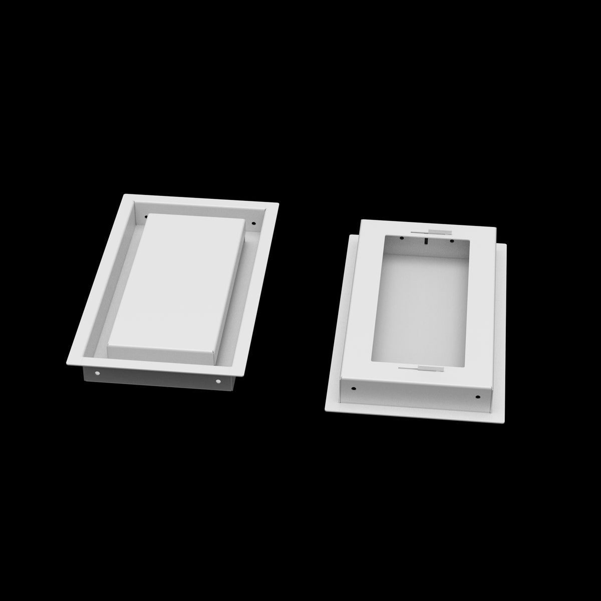 6x11 wall vent cover, front and back