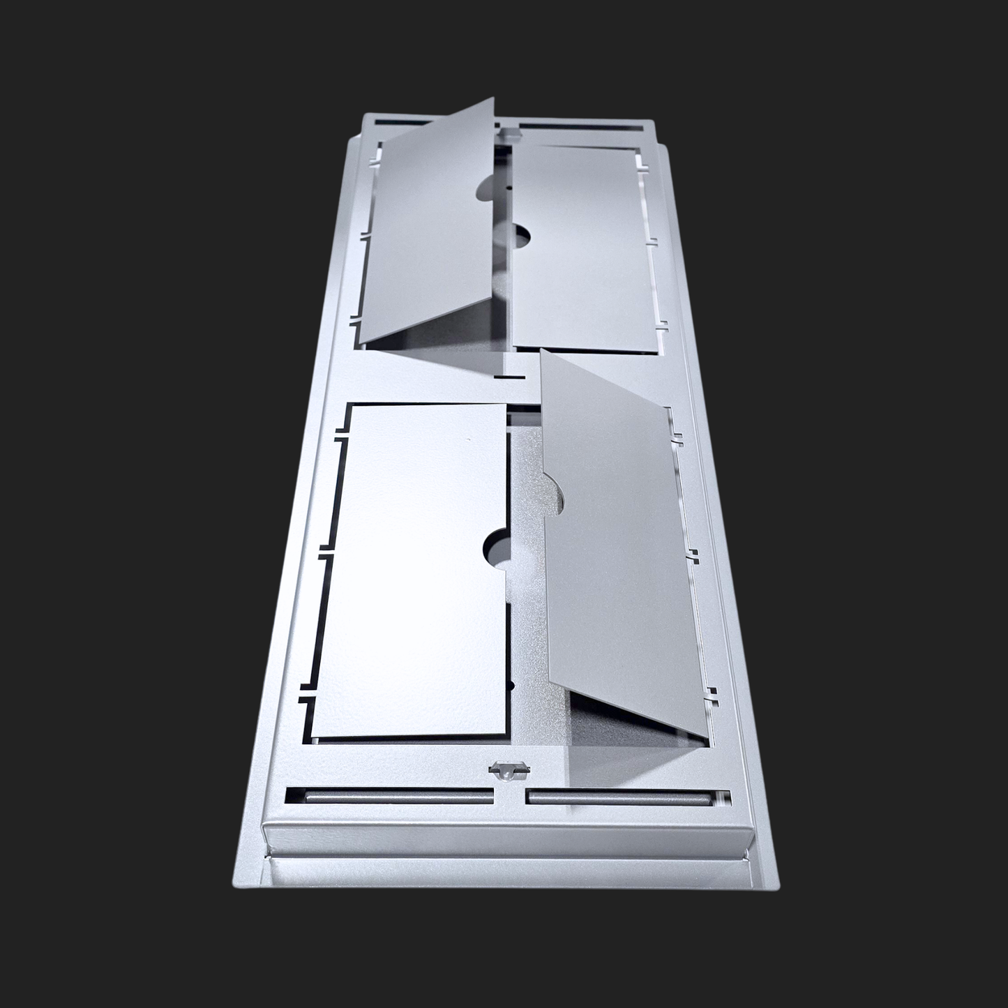 19.5x44.5 - Classic Drop-in Air Vent, Flush Floor-Matching, All Metal, Floor Vent Cover - TRM Metal  44.5x19.5