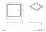 10x10 Undermount Air Vent, Floor - Matching, All Metal, Flush Floor Vent Cover (10x10) - TRM Metal Products