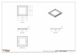 10x10 ZenFlow floor register, dimensions drawing