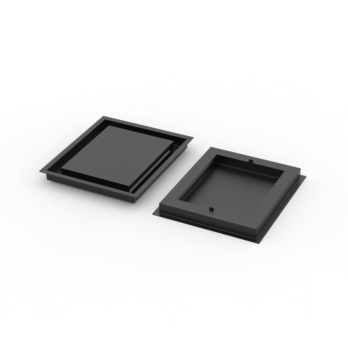 10x12 ZenFlow floor register, front and back view