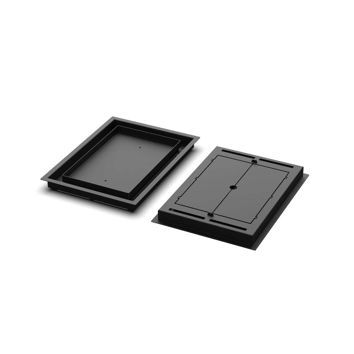 10x14 Classic floor register, front and back view