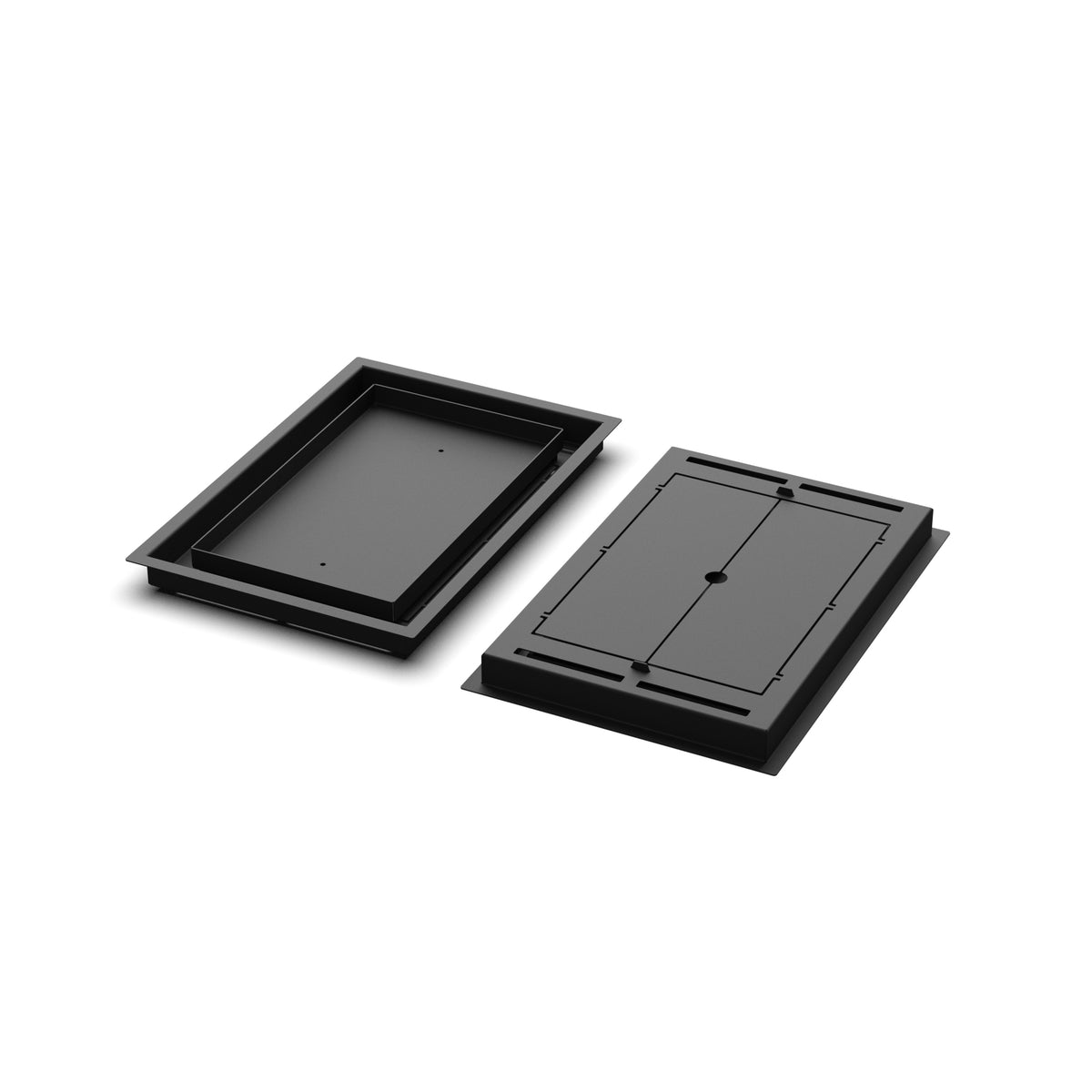 10x15 Classic floor register, front and back views side by side