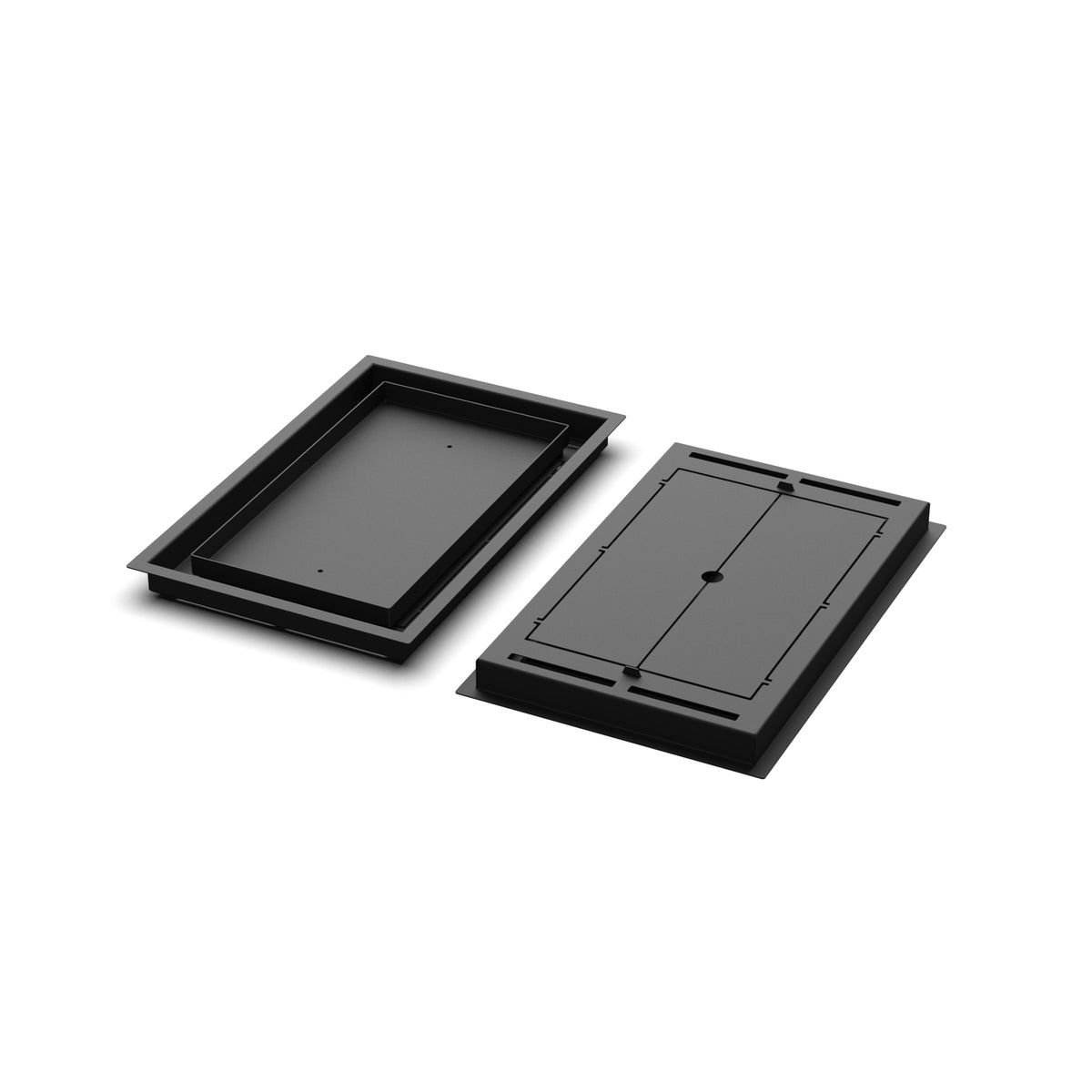 10x16 Classic floor register, front and back views side by side
