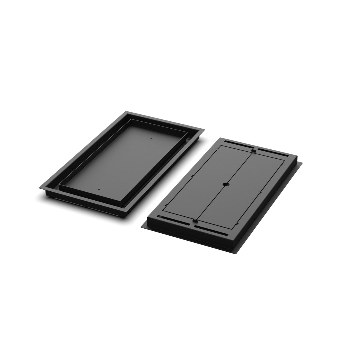10x19 Classic floor register, front and back views side by side