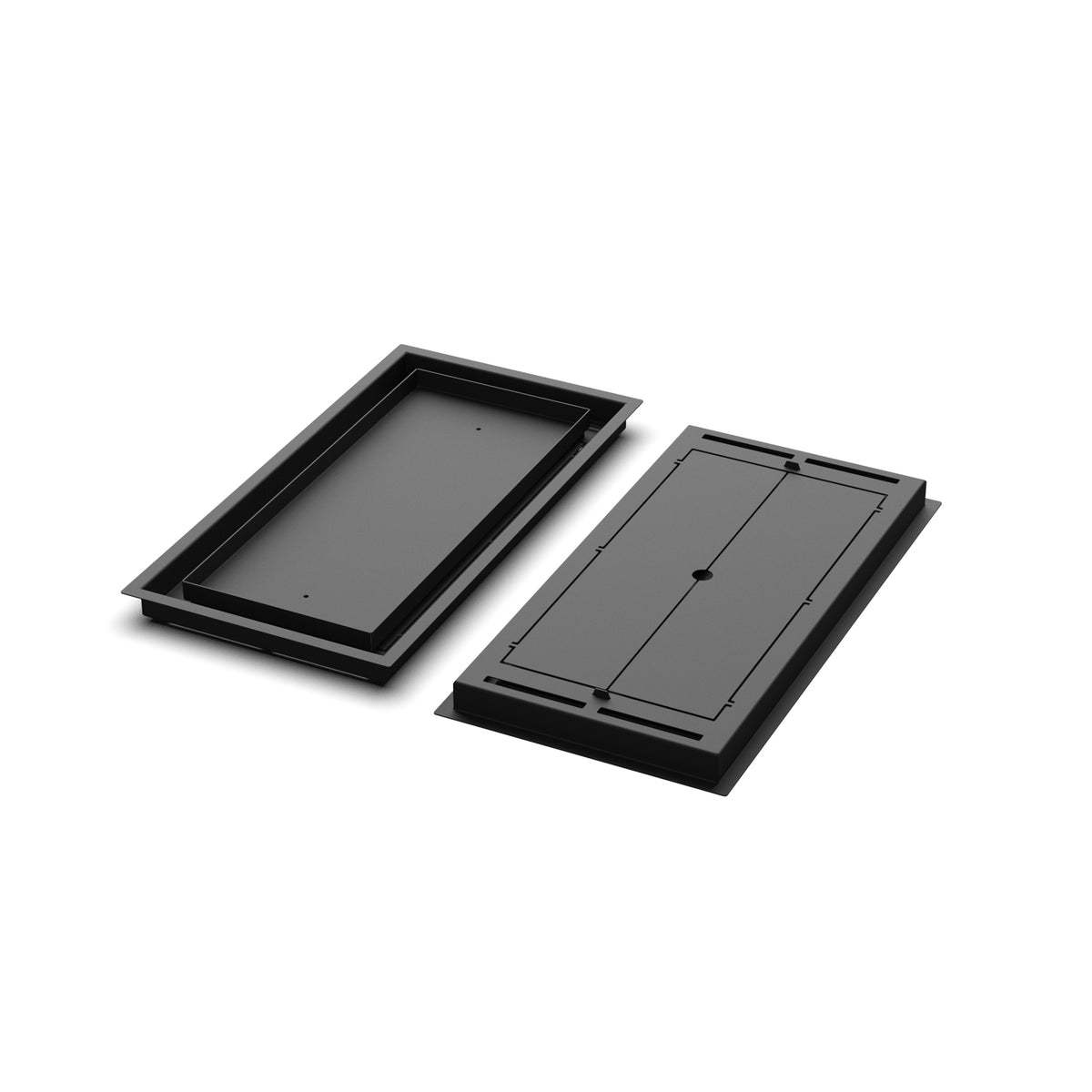 10x20 Classic floor register, front and back views side by side