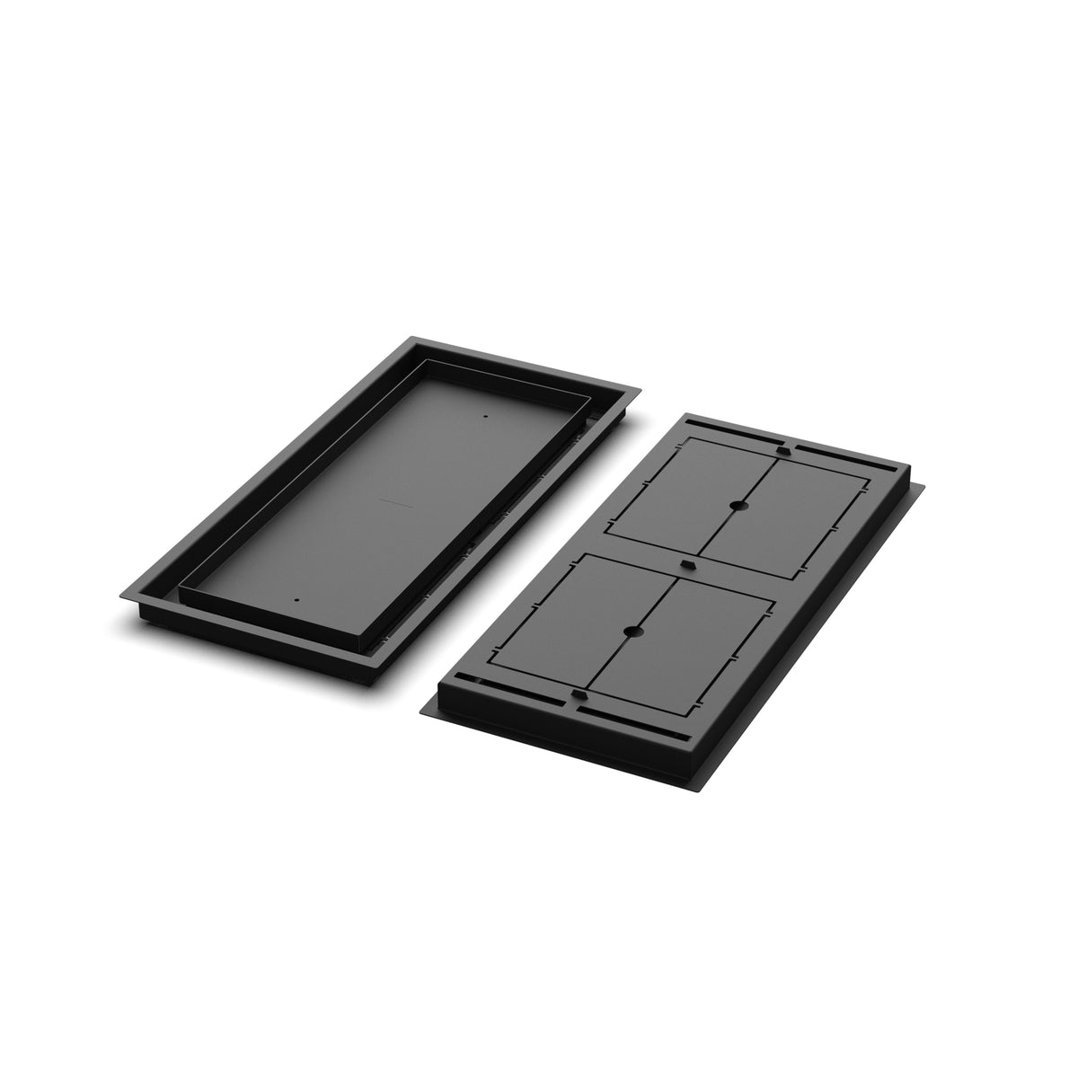 10x22 Classic floor register, front and back views side by side
