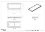10x24 ZenFlow floor register, dimensions drawing