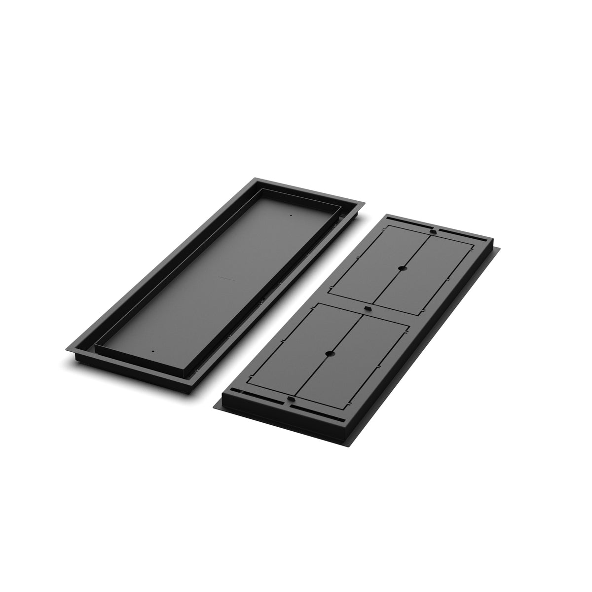 10x30 Classic floor register, front and back views side by side