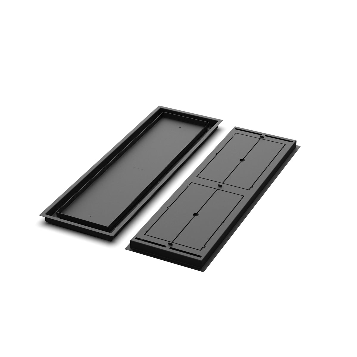 10x33 Classic floor register, front and back views side by side