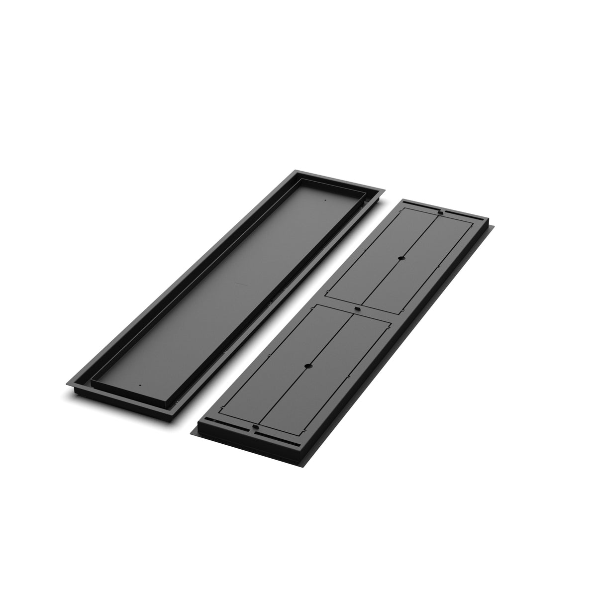 10x45 Classic floor register, front and back views side by side