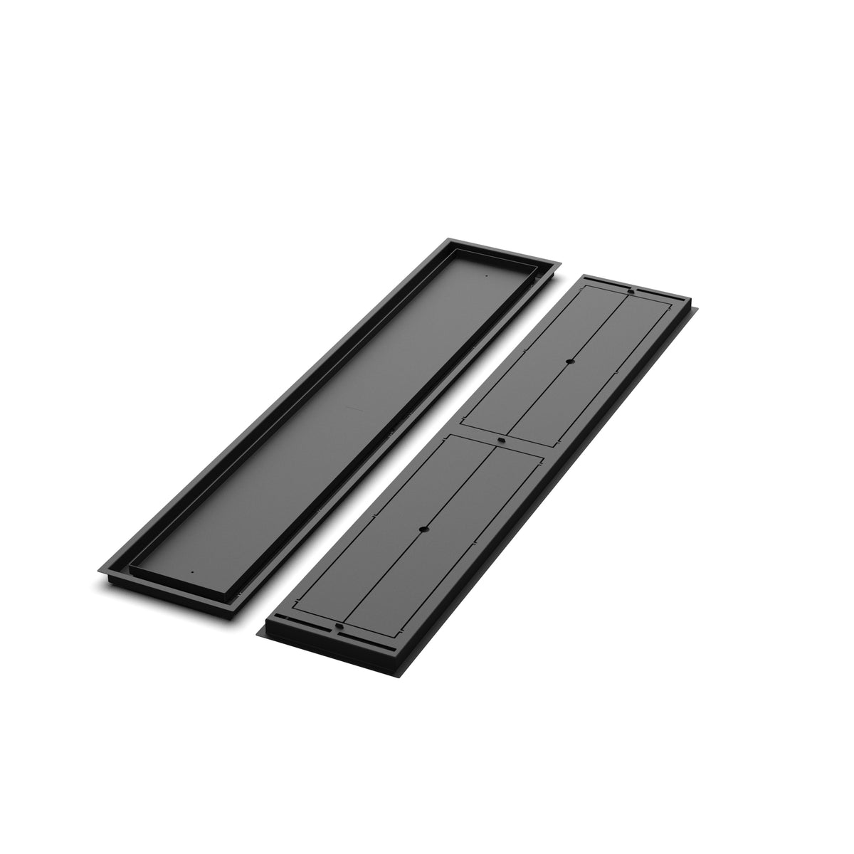10x55 Classic floor register, front and back views side by side