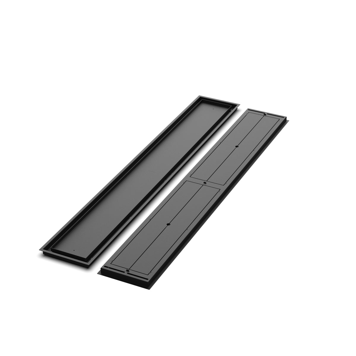10x70 Classic floor register, front and back views side by side