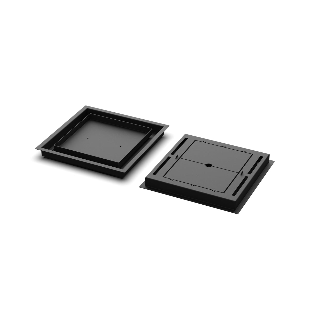 11x11 Classic floor register, front and back views side by side