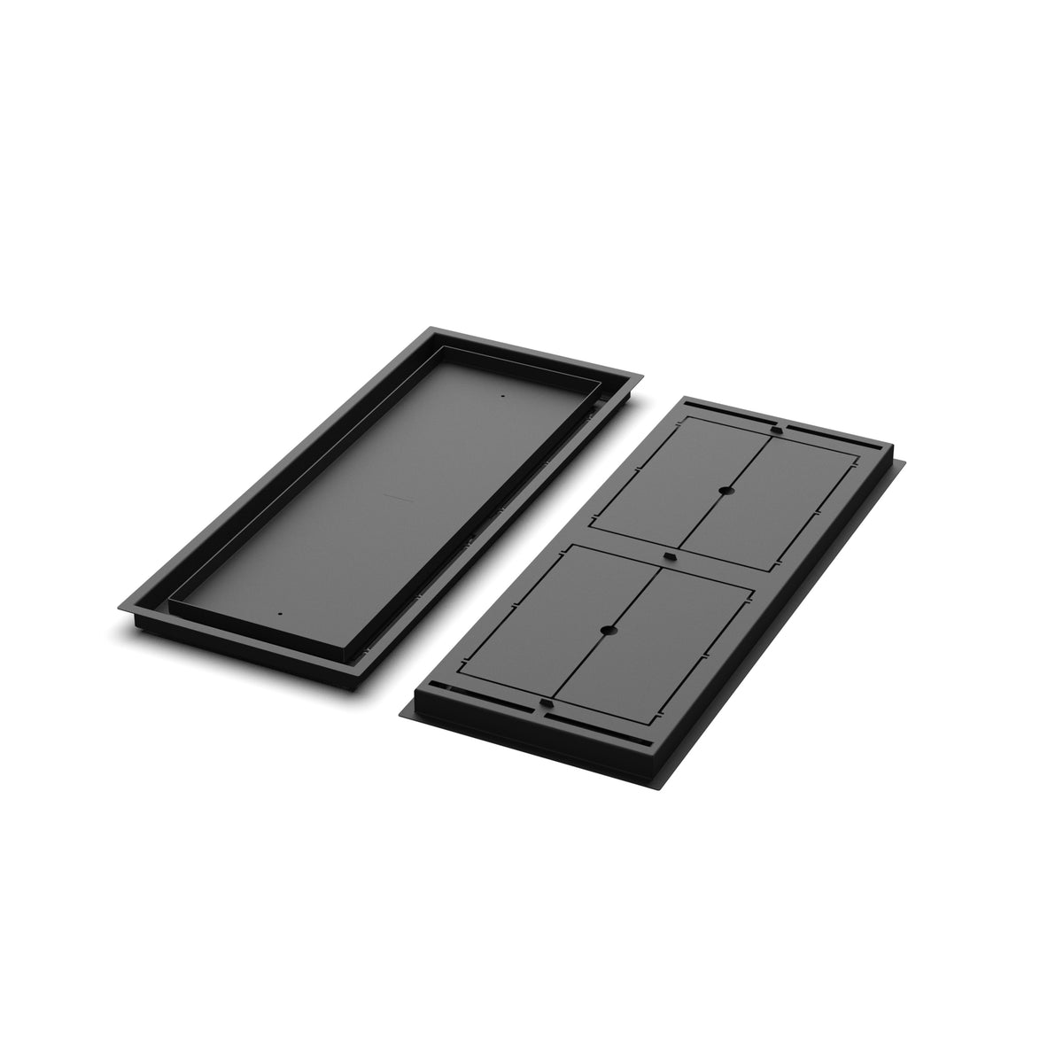 11x28 Classic floor register, front and back views side by side
