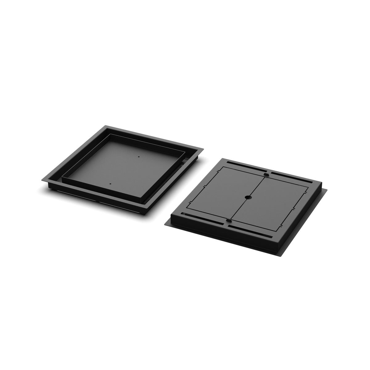 12x13 Classic floor register, front and back view