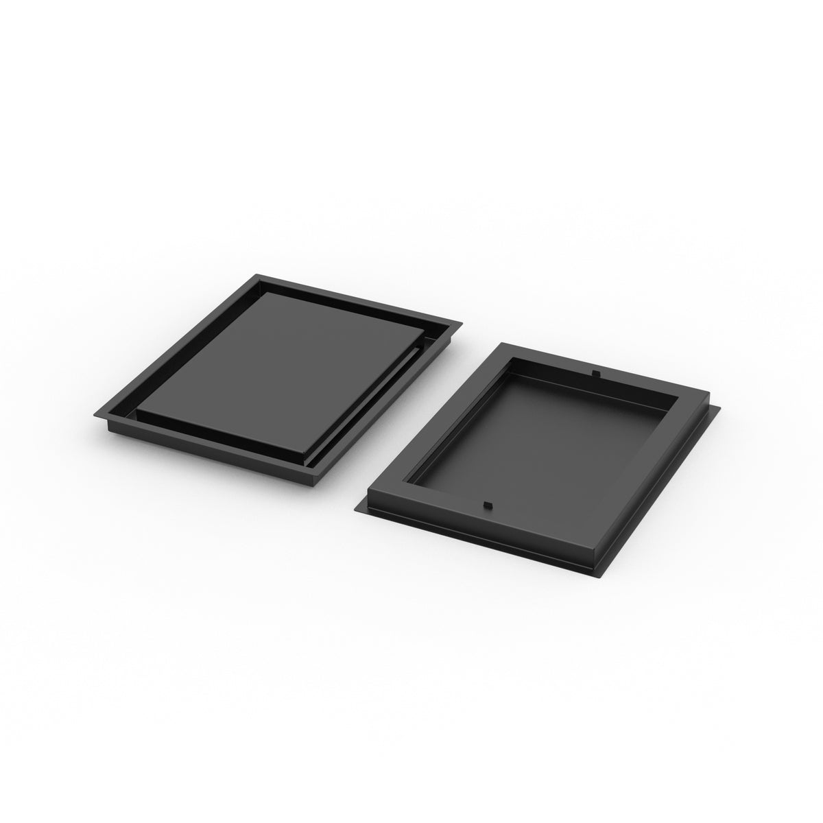 12x16 ZenFlow floor register, front and back view