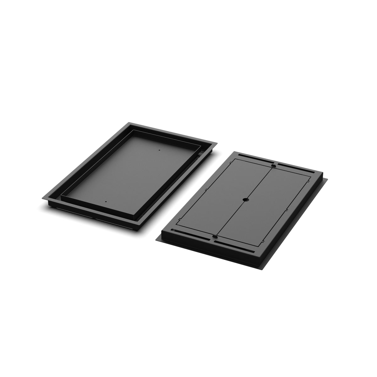 12x20 Classic floor register, front and back view