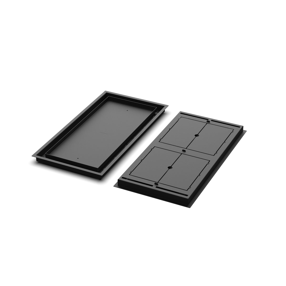12x24 Classic floor register, front and back view