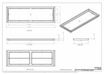 12x38 Classic floor register dimension drawing