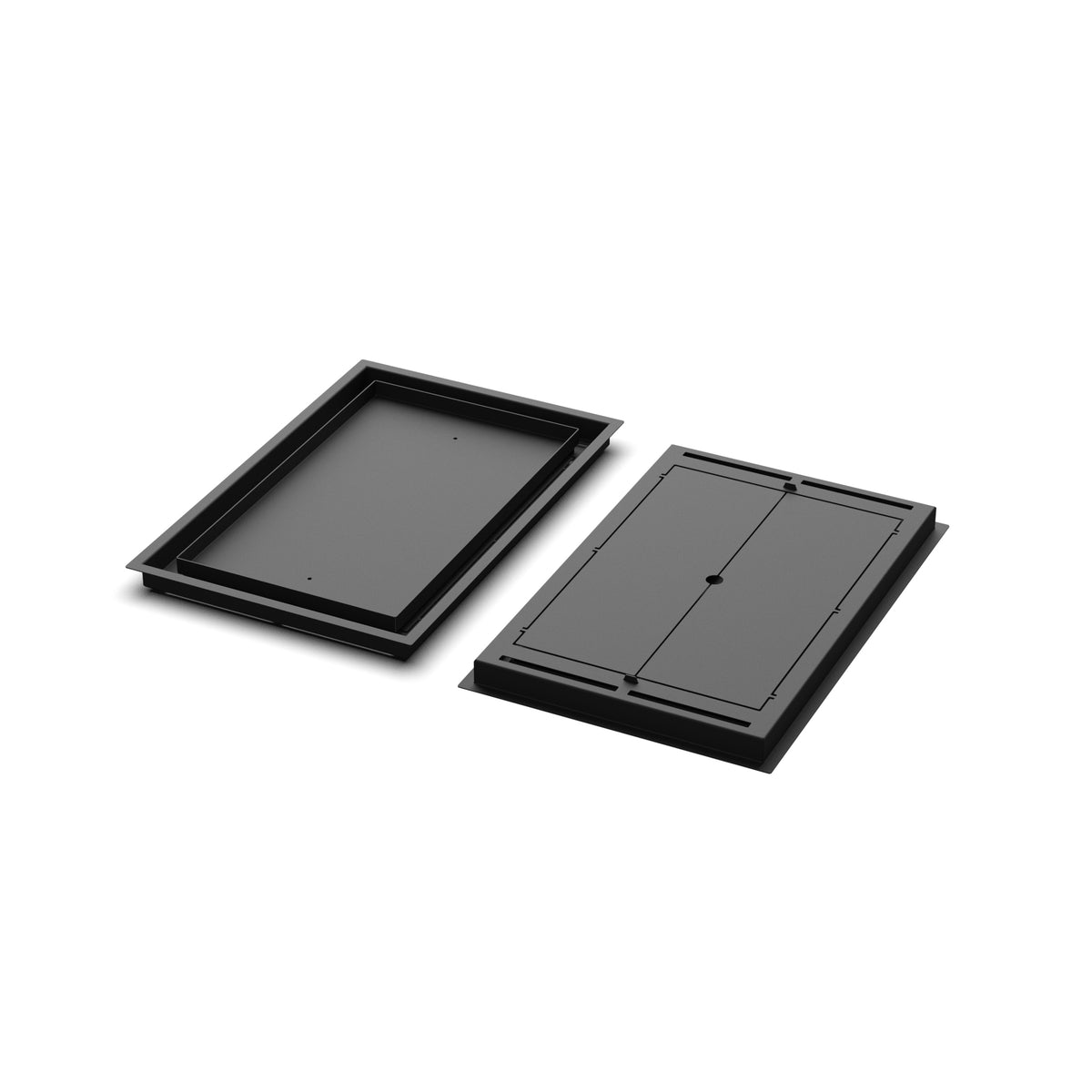 13x20 Classic floor register, front and back views side by side