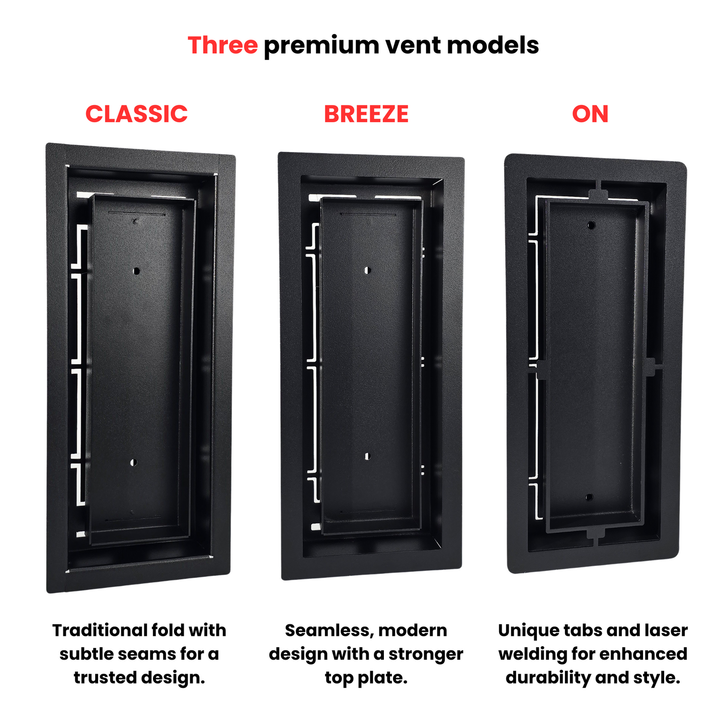 4x17 Classic Drop-in Air Vent, Flush Floor-Matching, All Metal, Floor Vent Cover (17x4)