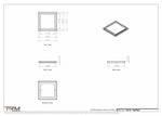 14x14 ZenFlow floor register, dimensions drawing