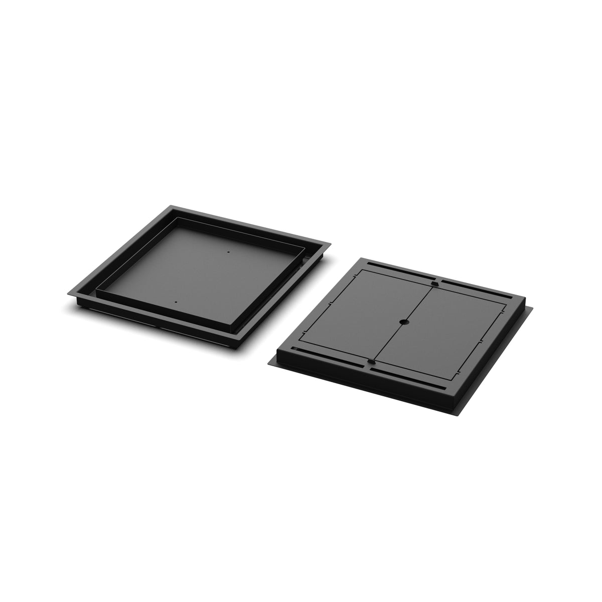 14x15 Classic floor register, front and back views side by side