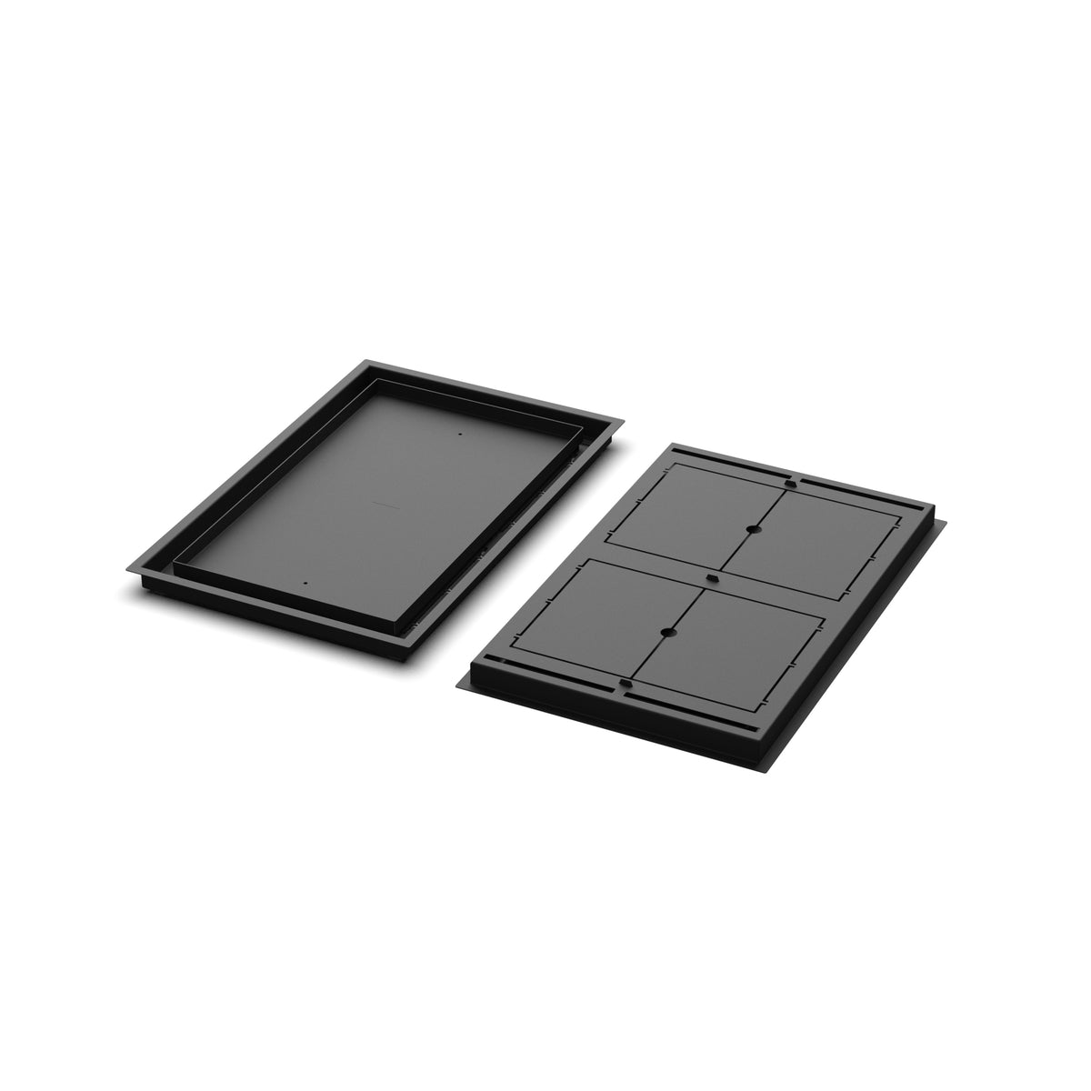 14x22 Classic floor register, front and back views side by side