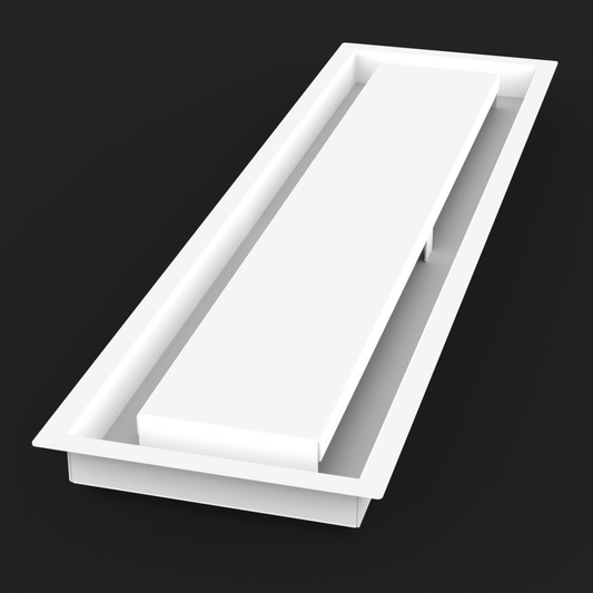 14x25 ZENƒLOW Drop - in Air Vent, Flush Floor - Matching, All Metal, Floor Vent Cover (25x14) - TRM Metal Products