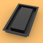 14x25 ZENƒLOW Drop - in Air Vent, Flush Floor - Matching, All Metal, Floor Vent Cover (25x14) - TRM Metal Products