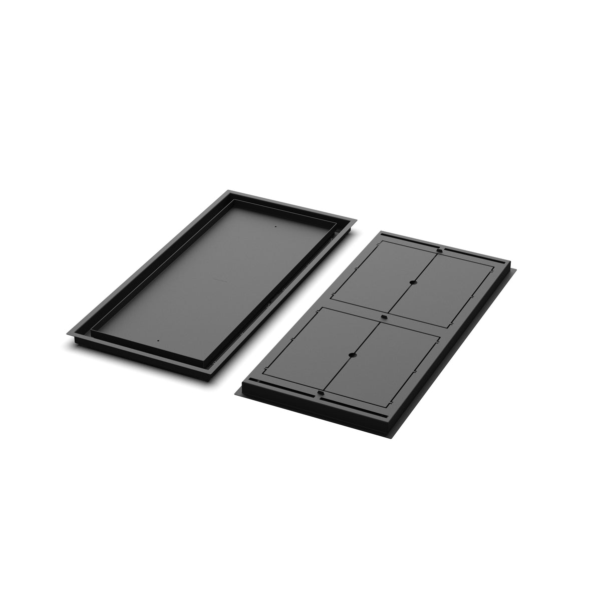 14x30 Classic floor register, front and back views side by side