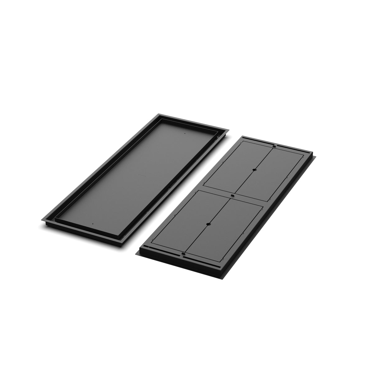14x40 Classic floor register, front and back views side by side
