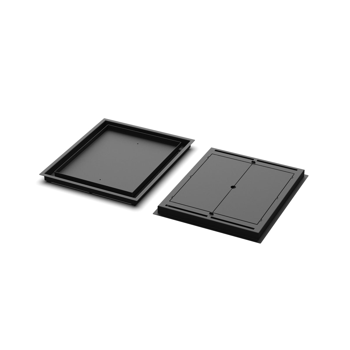 15x18 Classic floor register, front and back views side by side