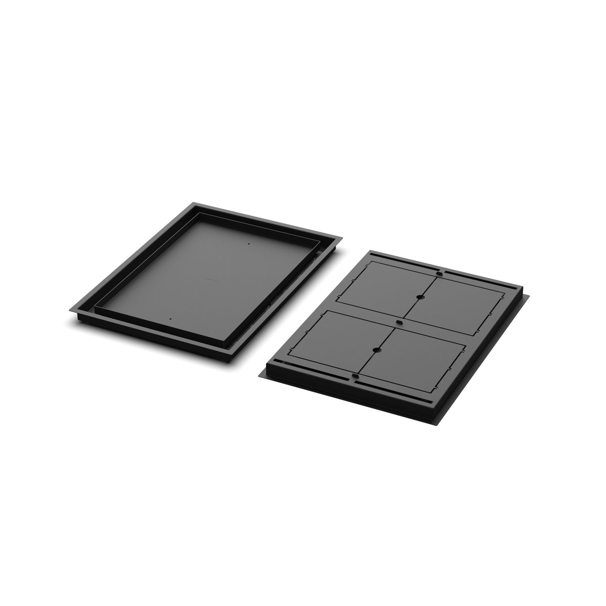 15x21 Classic floor register, front and back views side by side