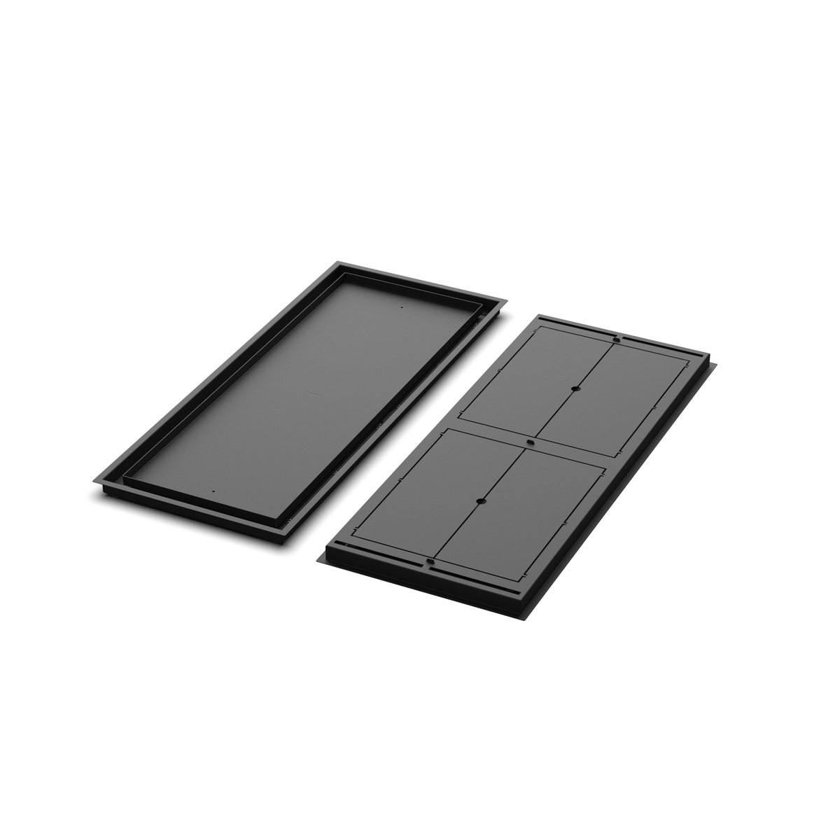 15x37 Classic floor register, front and back views side by side