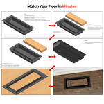 4x17 Classic Drop-in Air Vent, Flush Floor-Matching, All Metal, Floor Vent Cover (17x4)