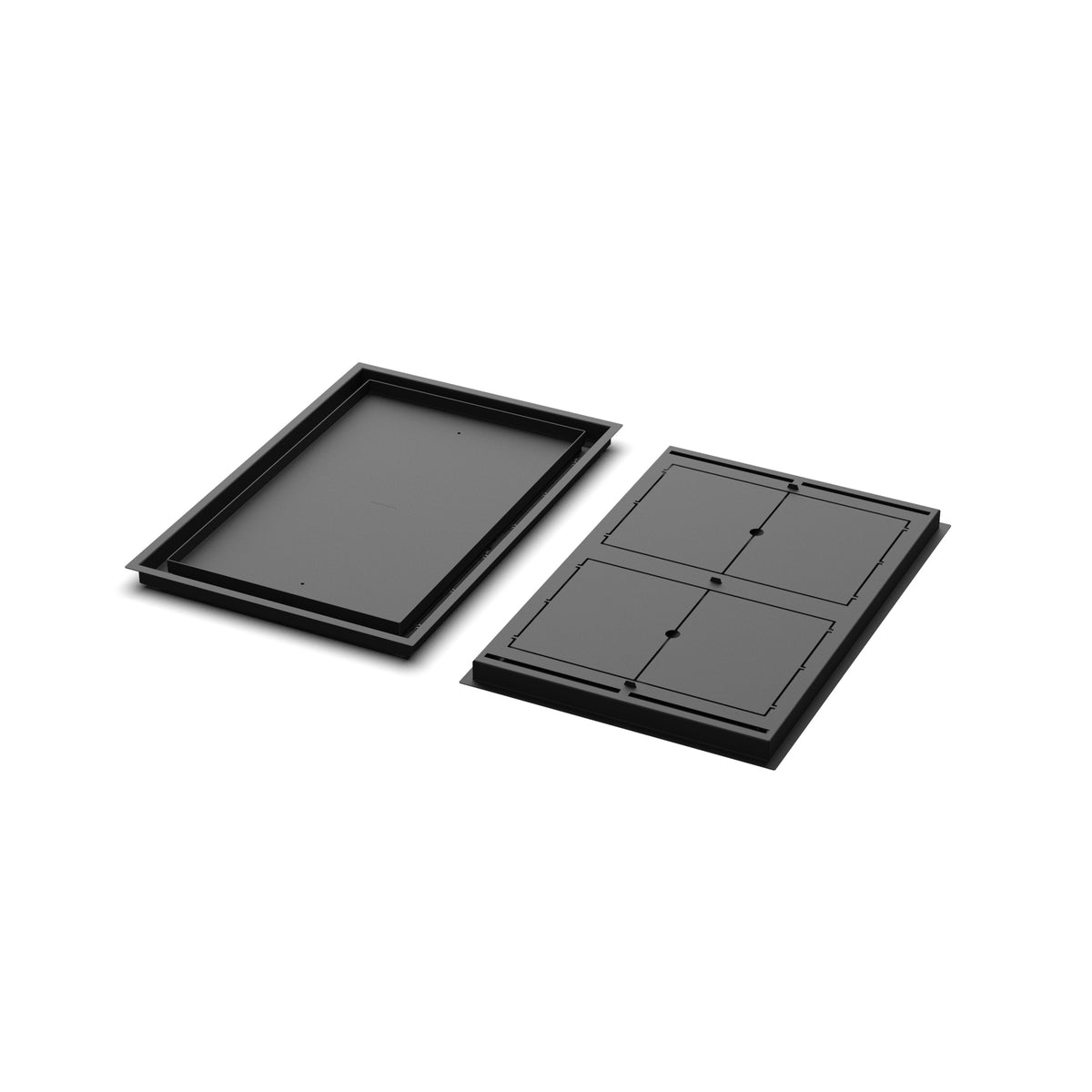 16x24 Classic floor register, front and back views side by side