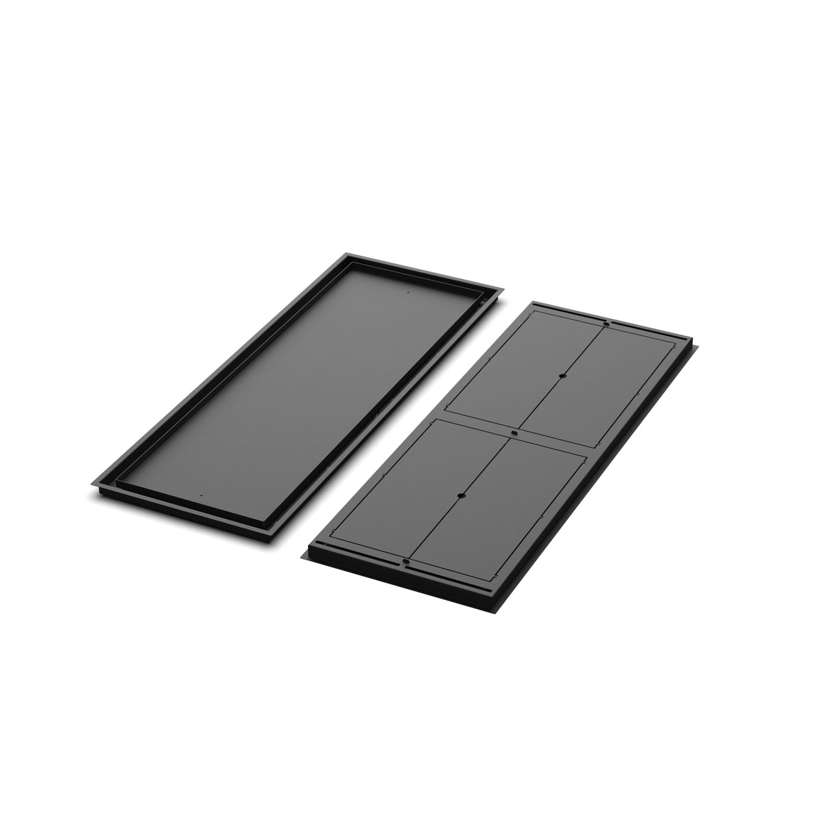 17x47 Classic floor register, front and back views side by side