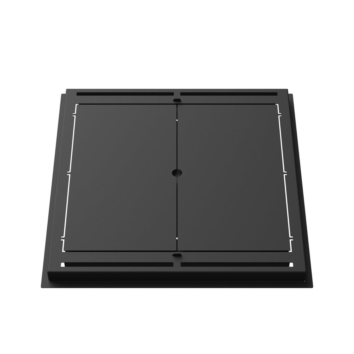 18x18 Classic floor register, back view