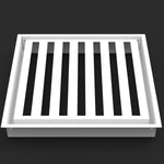18x18 Intense-Air Wall Vent Cover - High-Airflow Linear Bar Steel Grille - TRM Metal Products