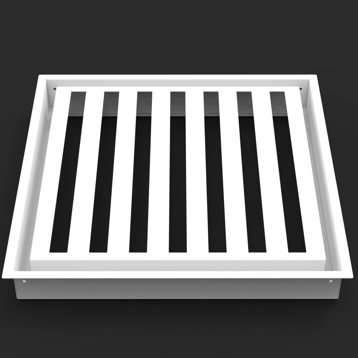 18x18 Intense-Air Wall Vent Cover - High-Airflow Linear Bar Steel Grille - TRM Metal Products