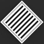 18x18 Intense-Air Wall Vent Cover - High-Airflow Linear Bar Steel Grille - TRM Metal Products