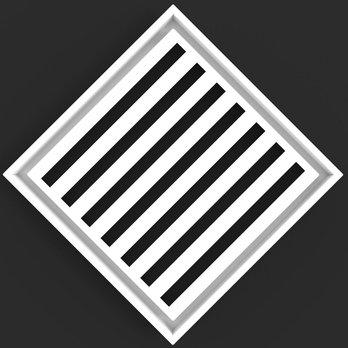 18x18 Intense-Air Wall Vent Cover - High-Airflow Linear Bar Steel Grille - TRM Metal Products