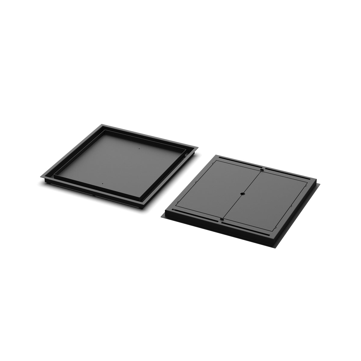 18x19 Classic floor register, front and back views side by side
