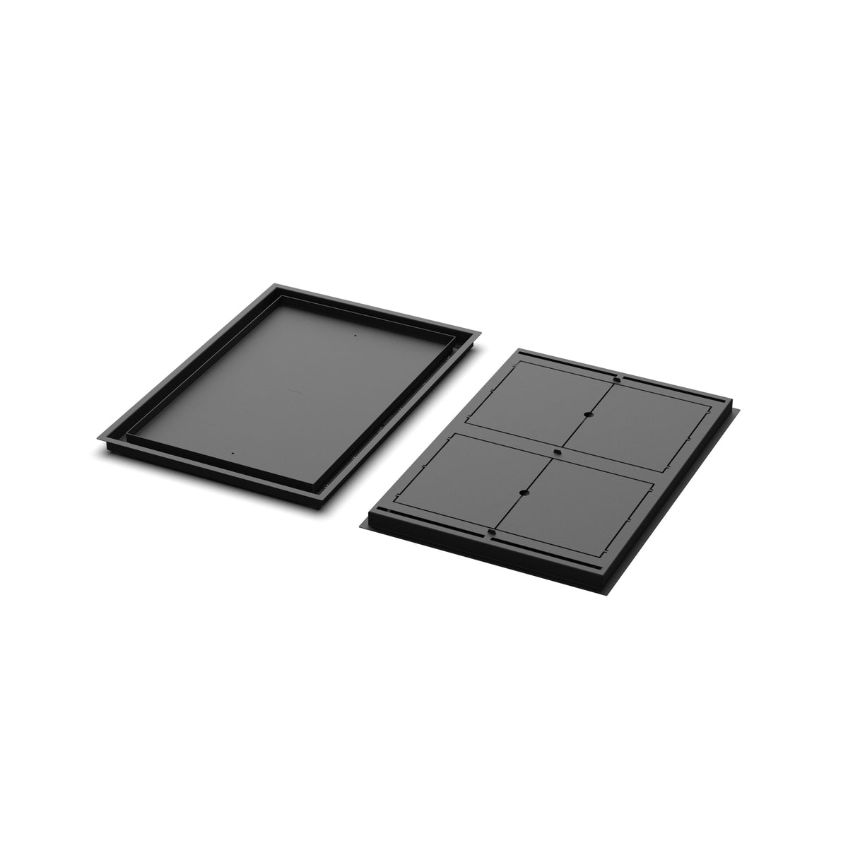 18x26 Classic floor register, front and back views side by side