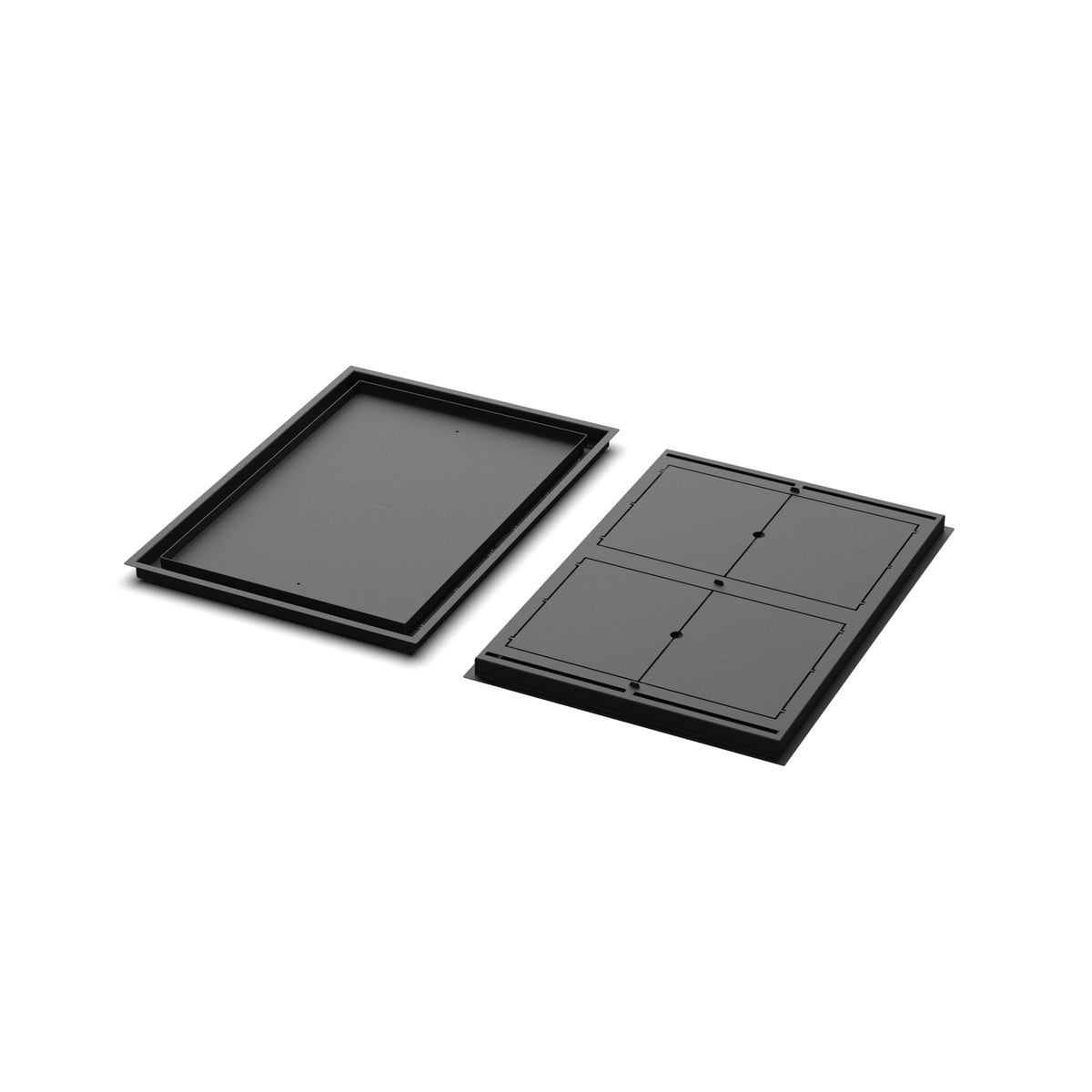 19x27 Classic floor register, front and back views side by side