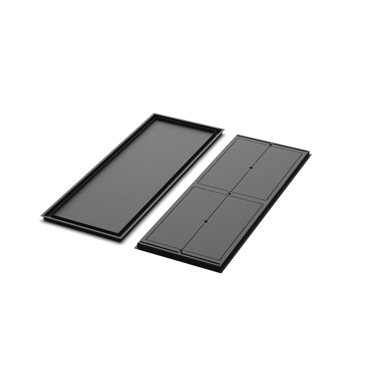19x52 Classic floor register, front and back views side by side