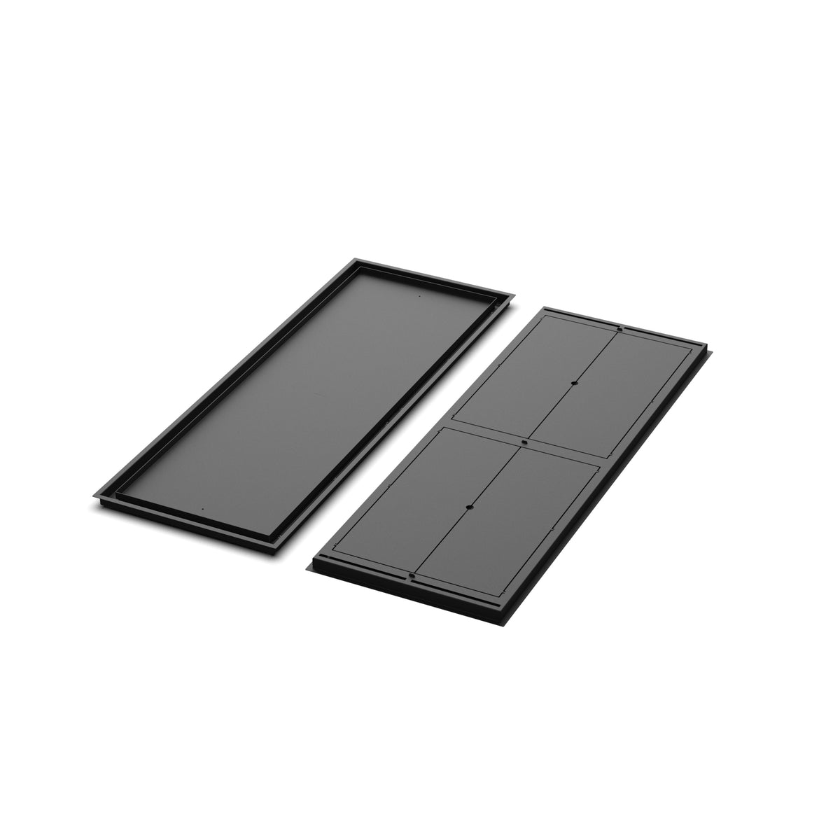 19x53 Classic floor register, front and back views side by side