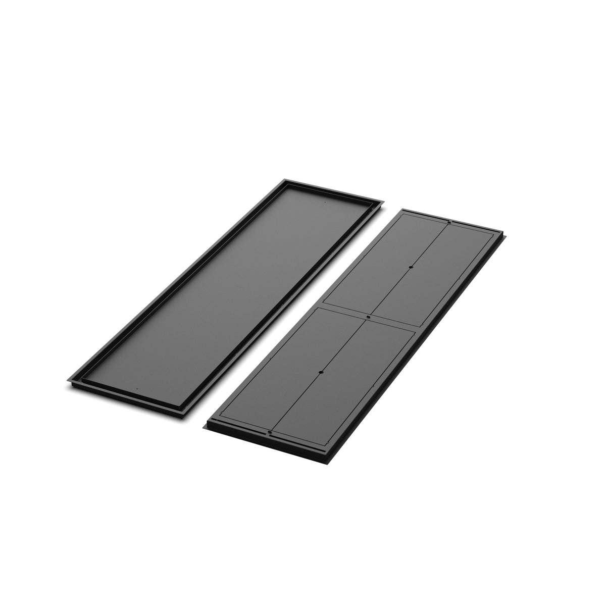 19x71 Classic floor register, front and back views side by side